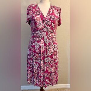 Croft & Barrow Pink Paisley Dress